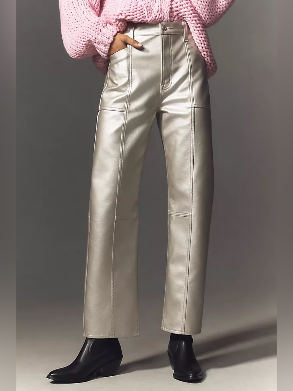 🆕 PISTOLA Taylor High-Rise Arched Metallic Pants NWT SZ 25